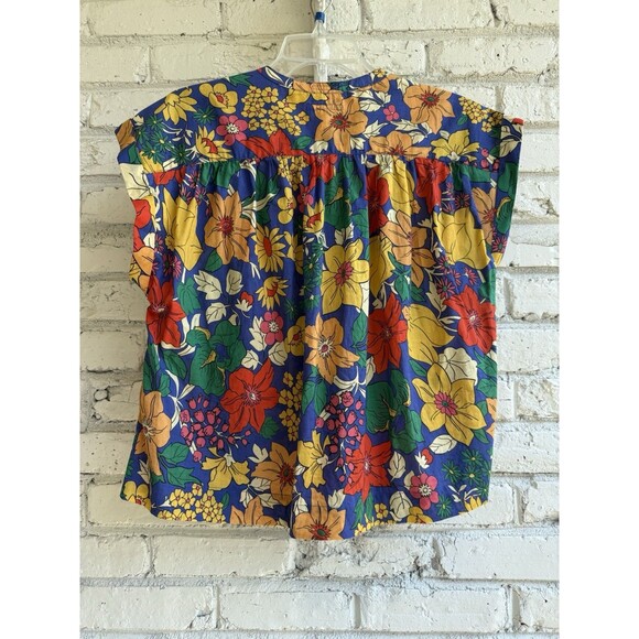 MOTHER The Slow Ride Fresh Blooms Pop Over Women’s Blouse -Small - Picture 6 of 9